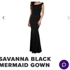 Black mermaid gown